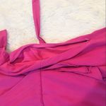 Line and Dot Cherie Mini Wrap Dress Ruffle V-Neck Short Sleeve Fuchsia Pink Medium Photo 8