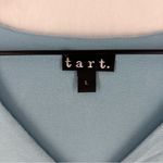 Tart Light Blue Soft Stretch Modal Ruched V-Neck Long Sleeve Cropped Blouse L Photo 1