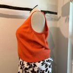St. John 90s Vtng  Orange Silk Wool Knit Blend Tank Top Shirt Women's Size Large Photo 6
