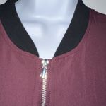 Bagatelle Heritage Women's Maroon Full Zip Bomber Jacket EUC Size L Photo 4
