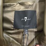 7 For All Mankind NWT  Cropped Faux Vegan Leather Cable Knit Jacket Size XS Photo 2