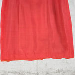 Vintage 90s Coral Silk Sleeveless Mod Mock Neck Mini Dress Size 8 Moda Int’l Orange Photo 3