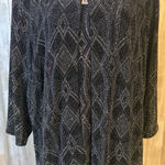 Alex Evenings  Black Silver 3/4 Sleeve Sparkly Cocktail Twin Set Plus Size 2X NWT Photo 0