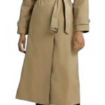 Ralph Lauren Lauren  Khaki Tan Trench Coat Stand Collar Long Maxi Length  Large Photo 0