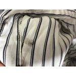 Kobi Halperin Button Down Shirt Women Small Black White Striped Collar Flare Photo 3