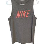  Dri Fit gray tank top with fluorescent orange NIKE lettering summer Photo 0