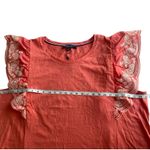 Tommy Hilfiger Women’s Plus Size Paisley Embroidered Eyelet Flutter Sleeve Top Photo 6