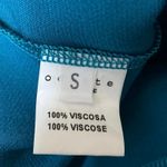 Odette Women's Blue Silk Satin High Waisted Wide Leg Trousers Pants Size S Photo 4