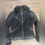 Mimi Chica  Black Quilted Bomber Jacket Photo 1