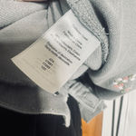 Coldwater Creek  Embroidered Denim Jacket PXL grey hearts Boho trucker stretch Photo 5