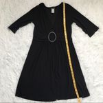 Star Vixen 3/4 Sleeve Buckle Detail Swingy Dress in black Size Large Photo 8