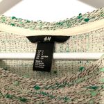 H&M  green cream speckled sweater small Photo 3