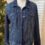 LC Lauren Conrad Lauren Conrad Denim Jacket Medium Wash Classic Button Front Size L Photo 0