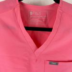 FIGS  Technical Collection XXS Scrub Top V Neck Short Sleeve Neon Pink Photo 2