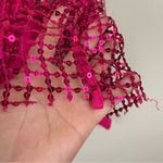 Anthropologie Pilcro by Metallic Pink Mesh Long-Sleeve Sequin Top Size Medium Photo 11