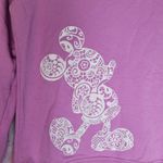 Disney  PARKS LAVENDER LACE MICKEY OUTLINE DECAL BUTTON BACK SWEATSHIRT S Photo 5