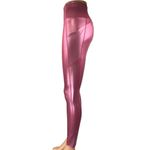 Fabletics Oasis PureLuxe Pink Metallic Faux Leather Skinny Leggings Pants Size S Photo 1