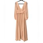 Lulus Enchant My Love Blush V-Neck Long Sleeve Maxi Dress NWT Photo 8