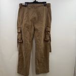 NWT Disclosure Baggy Cargo pants wide leg women's 17/33 washed brown soft denim Photo 3
