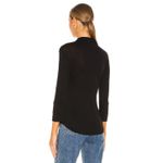 James Perse Women's Black Contrast Panel Shirt Size 4 (L/XL) Photo 2
