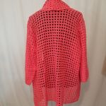 Jessica London  crocheted Cardigan in Coral Photo 1