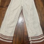 Ultra Pink White and Brown Coastal Cowgirl Beachy Small Crochet Pants Photo 1