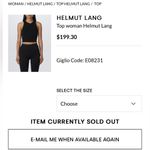 Helmut Lang Black Sleeveless Women's ribbed tank size large Photo 14