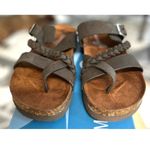 Mountain Sole  Womens Leather Footbed Sandals Black size 7 Photo 7