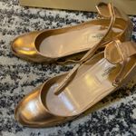 Valentino Garavani  TanGo Tango Rose Gold Patent Leather Halo Strap Pumps 38.5 Photo 7