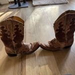 J.B. Dillon Square Toe Leather Western Cowgirl Boots Women’s Size 11B Brown Photo 2