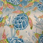 Ana Clare Reversible Dress Womens XXL Scallop Hem Ocean Sea Turtle Resort Wear Blue Photo 2