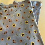 White Stag Cottage Blue Soft Sunflower Fall Printed Long Sleeve Turtleneck Shirt NEW Photo 11