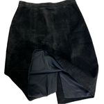 Vintage Cayenne black suede leather skirt Size 8 Photo 1