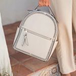 Calpak Beige Backpack Kaya Faux Leather Black Photo 8