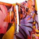 Tallulah Kate Puff Sleeve Bright Floral Tiered Mini Shift Dress 2X Orange Photo 4