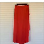 Forever 21 Orange Red Maxi Wrap Skirt Photo 1