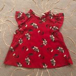 True Destiny  | Red Floral Flowy Blouse Small Photo 0