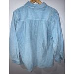 LL Bean Shirt Womens Sz L Blue Corduroy Shacket Jacket Top Size L Photo 6