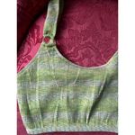 Aerie Chic Lime Green Striped Crop Top/Sports Bra Photo 1