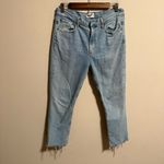 AGOLDE  Merrel Jeans Astray High Rise Crop Light Wash Raw Hem Denim- Size 29 Photo 2