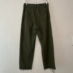 The Great. Army Green Pleated Statesman Cotton Trouser Pants Size 25 Photo 3