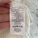 Anthropologie Moth White Pullover Crew Neck Sweater Feathered Trim Size Small Photo 6