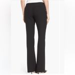 Classiques Entier NWT 🖤 Stretch Front Zip Casual Dress Pants/Leather Trim Flare Photo 1