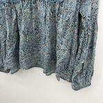 Haute Hippie  Blue Pattern Boho Flowy Blouse Size Large Modal Photo 2