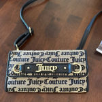 Juicy Couture Gothic Juicy Jacquard Wallet on a String Crossbody Purse EUC Photo 0