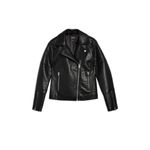 Topshop  Rosa Black faux Leather Jacket Photo 8
