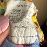 Jams World  XL Sunflower‎ Print Button Up Rayon Shirt Women's 3/4 Sleeve Boho Photo 8