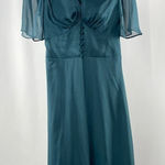 Chi Chi London Chi‎ Chi London V Neck Midi Dress in Blue Size 8 Photo 0