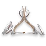 Deltan Miranda Leather Ankle Bow Strappy Dress Sandals Metallic Silver Size 9.5 Photo 10