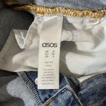 ASOS 100% Cotton Dark Wash Frayed Hem Micro Mini Denim Skirt Photo 9